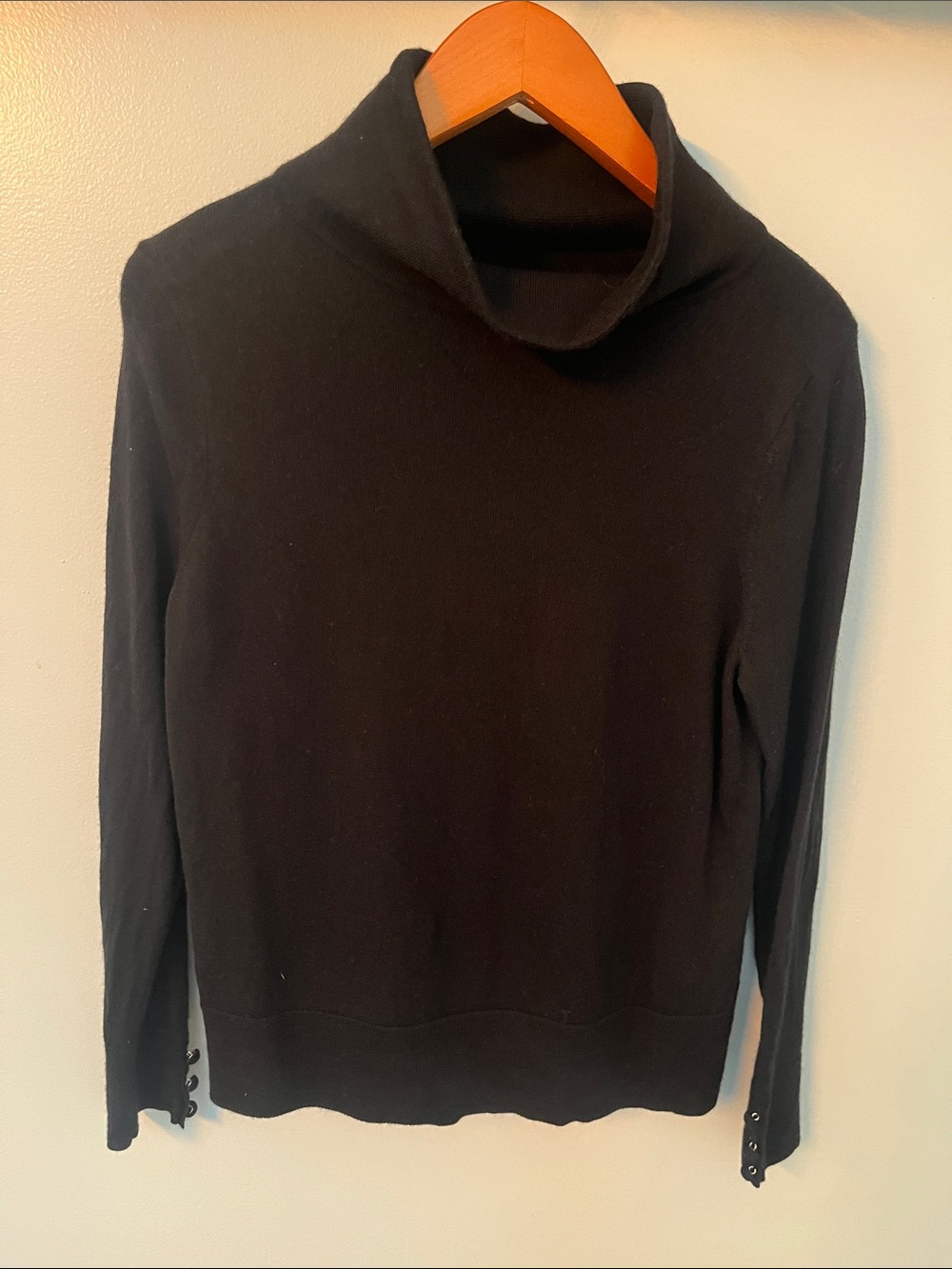 Talbots Black Cowl Neck Sweater